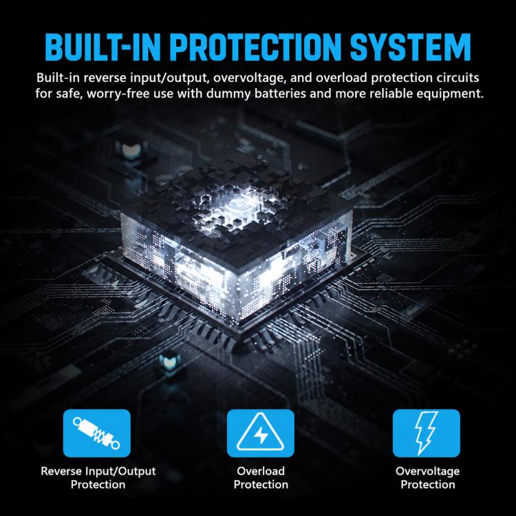 FOMITO NP-F Battery Port 3-Way Converter D-Tap To NP-F550/F970/F750 Dual Side Dummy Battery, NP-F Battery Port 3-Way Converter