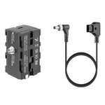 FOMITO NPF-2DC DC Version NP-F Battery Port 3-Way Converter D-Tap To NPF-F550/F750/F970 Dual Side Dummy Battery, Spring Wire, Line