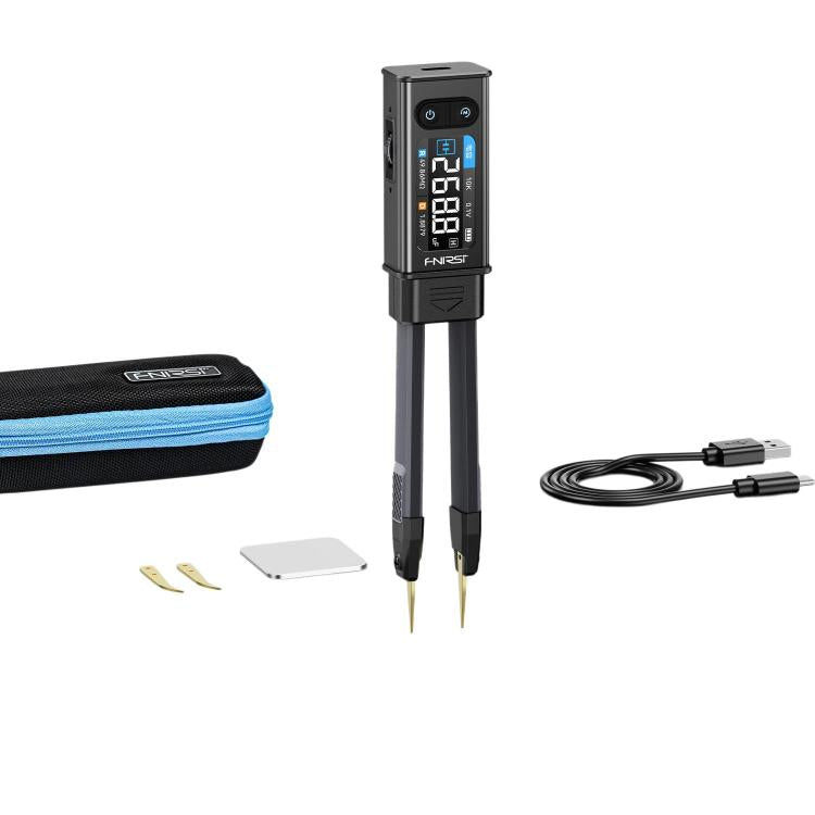FNIRSI High-Precision Handheld Digital LCR Tweezers Component Tester, Tweezers Tips, Tweezers + Kelvin Clips