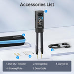 FNIRSI High-Precision Handheld Digital LCR Tweezers Component Tester, Tweezers Tips, Tweezers + Kelvin Clips