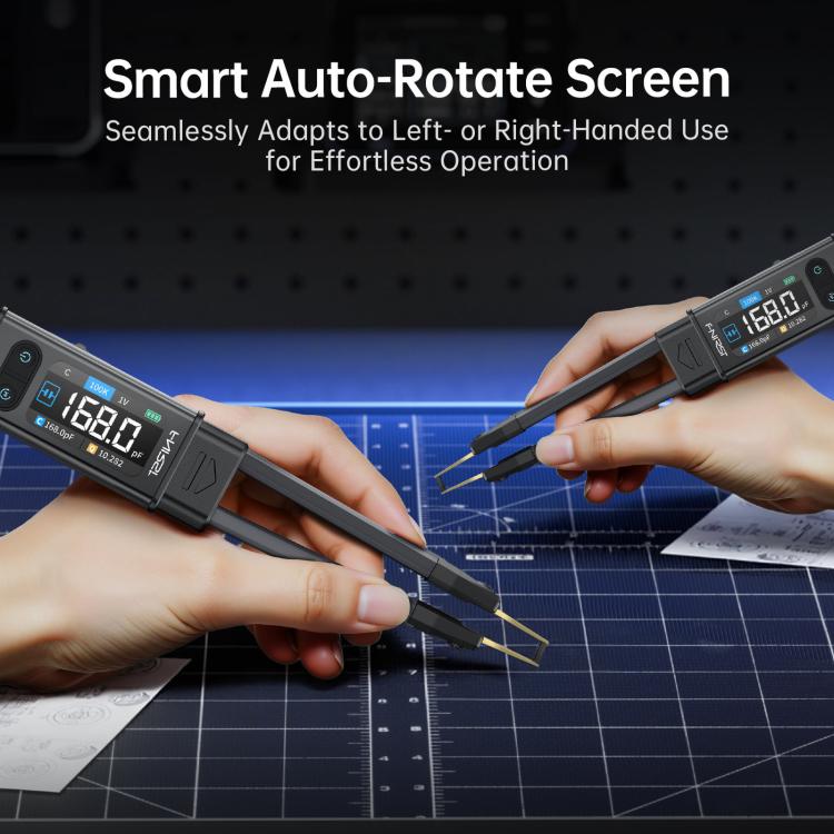 FNIRSI High-Precision Handheld Digital LCR Tweezers Component Tester, Tweezers Tips, Tweezers + Kelvin Clips