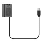 FOMITO For Sony A7M3 / A7S3 Type-C To FZ100 Battery Converter, 50cm Line, Spring Line 120cm, 300cm Line