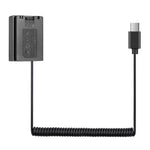 FOMITO For Sony A7M3 / A7S3 Type-C To FZ100 Battery Converter, 50cm Line, Spring Line 120cm, 300cm Line