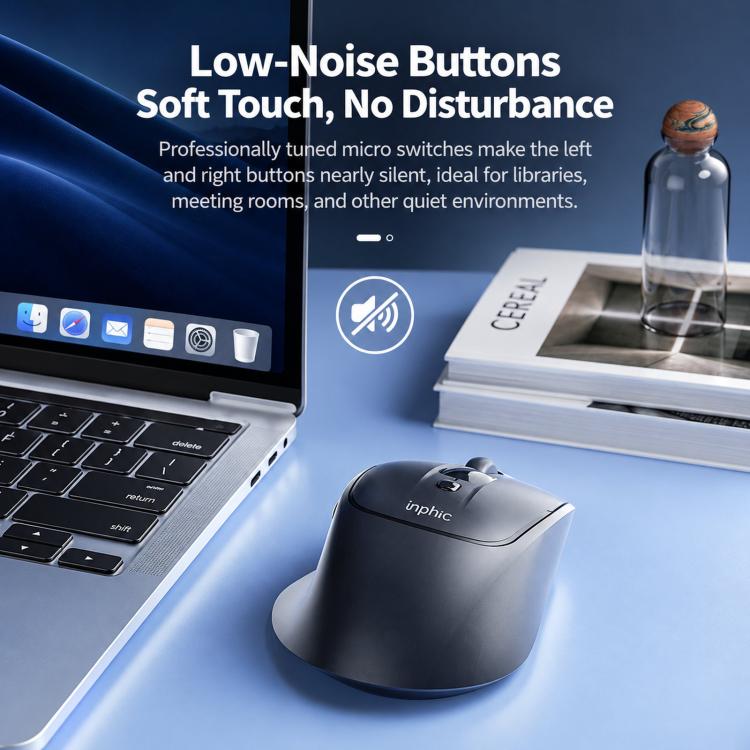 Inphic M2 Rechargeable Wireless Ergonomic Mouse 2.4G Silent Computer Mice