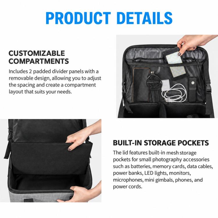Thickened Fill Light Photography Bag Shoulder Handheld DSLR Camera Storage Bag, FOMITO S10, FOMITO S20, FOMITO S40