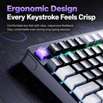 Inphic 1.5m Wired Gaming Keyboard 98 Keys Compact Mechanical Feel Keyboard With RGB Backlit, V98 Black Gray, V98 White Gray, V98 Pro With Knob Black Gray, V98 Pro With Knob White Gray