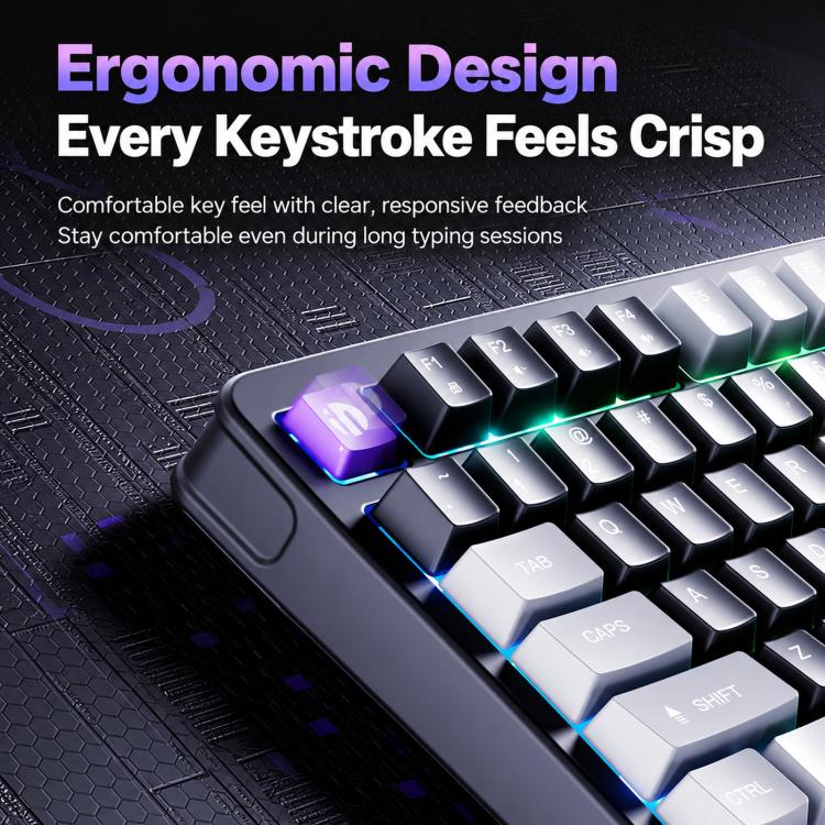 Inphic 1.5m Wired Gaming Keyboard 98 Keys Compact Mechanical Feel Keyboard With RGB Backlit, V98 Black Gray, V98 White Gray, V98 Pro With Knob Black Gray, V98 Pro With Knob White Gray