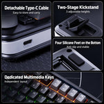 Inphic 1.5m Wired Gaming Keyboard 98 Keys Compact Mechanical Feel Keyboard With RGB Backlit, V98 Black Gray, V98 White Gray, V98 Pro With Knob Black Gray, V98 Pro With Knob White Gray