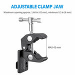 FOMITO V-Mount Male Connector Crab Clamp Multi-Function Monitor Tripod Heavy Duty Clamp, V-Mount Male Connector Crab Clamp