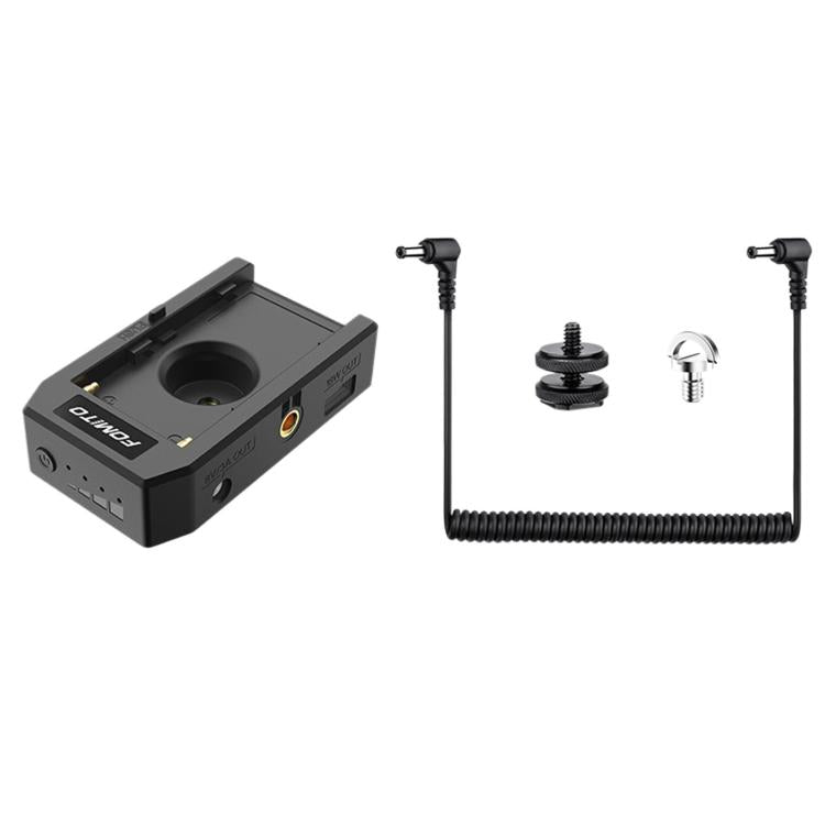 FOMITO NP-45W Multi-Function NP-F Battery Plate Multi-Port Output Battery Power Supply Base, NP-45W