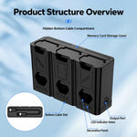 BQ01 For Sony FZ-100 Portable High Capacity Camera Battery Charger 3-Port Fast Charging, BQ01