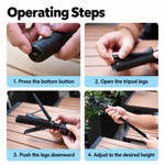 LKTOP 21-55cm Action Camera Selfie Stick Tripod Extendable Pole with 360-degree Ball Head, Cold Shoe