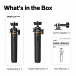 LKTOP 21-55cm Action Camera Selfie Stick Tripod Extendable Pole with 360-degree Ball Head, Cold Shoe