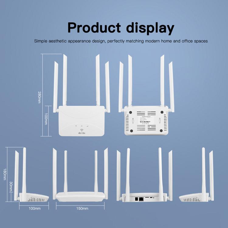 4G LTE CPE Wireless Router With Micro SIM Card Slot, EU Plug, US Plug, UK Plug