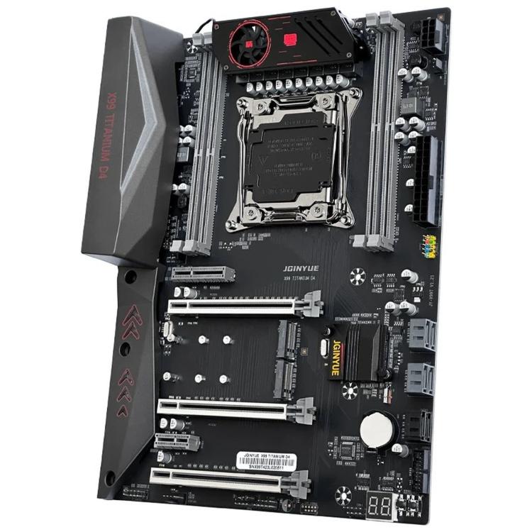 JGINYUE X99 Titanium D4 PLUS LGA 2011-3 ATX Motherboard Quad-Channel DDR4 Mainboard, X99- TI D4 PLUS