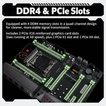 JGINYUE X99 Titanium D4 PLUS LGA 2011-3 ATX Motherboard Quad-Channel DDR4 Mainboard, X99- TI D4 PLUS