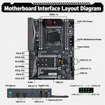 JGINYUE X99 Titanium D4 PLUS LGA 2011-3 ATX Motherboard Quad-Channel DDR4 Mainboard, X99- TI D4 PLUS