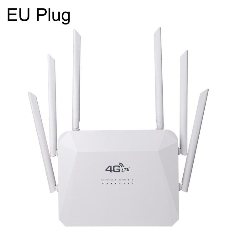 210M-E Europe and Asia 4G LTE CPE Wireless Router, 300Mbps SIM Card Slot, 32 Users Support, EU Plug, US Plug, UK Plug