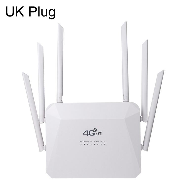 210M-E Europe and Asia 4G LTE CPE Wireless Router, 300Mbps SIM Card Slot, 32 Users Support, EU Plug, US Plug, UK Plug