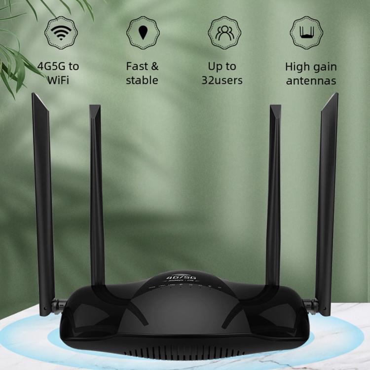 R106-E 4G LTE CPE Wireless Router, 300Mbps SIM Card Slot, 32 Users Support, High Gain Antennas, EU Plug, US Plug, UK Plug
