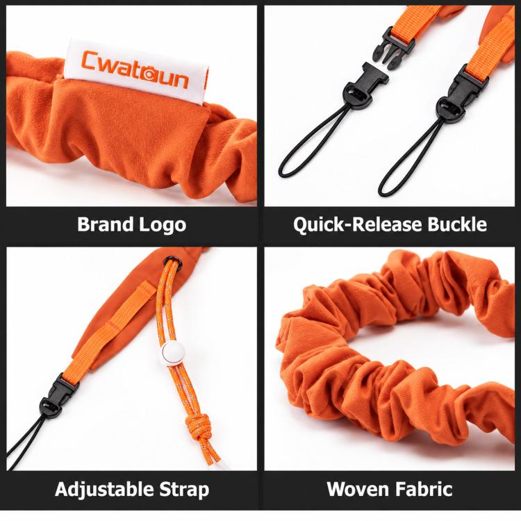 Universal Camera Shoulder Strap Quick Release Scrunchie Neck Lanyard With Loops, D348