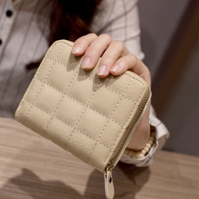 Mini portafoglio donna in pelle sintetica con cerniera