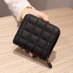 Mini portafoglio donna in pelle sintetica con cerniera
