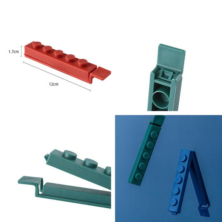 4 PCS/Set Building Block Food Seal Clip Seal Kitchen Fresh Clip Snack Sacchetto di plastica Clip Stick, Seal Clip