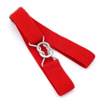 Cintura intrecciata elastica con chiusura a 8 caratteri color caramello per bambini