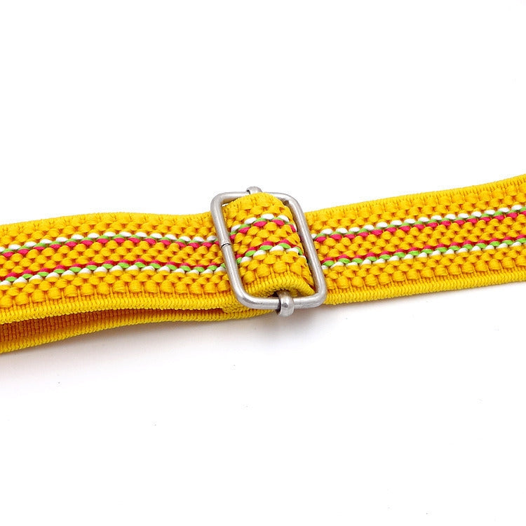 Cintura intrecciata elastica con chiusura a 8 caratteri color caramello per bambini