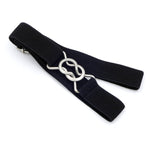 Cintura intrecciata elastica con chiusura a 8 caratteri color caramello per bambini