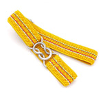 Cintura intrecciata elastica con chiusura a 8 caratteri color caramello per bambini