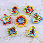 5 stampi per biscotti in plastica per biscotti, forme a stantuffo per biscotti, strumenti di cottura fai da te