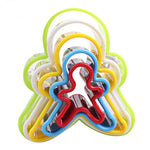 5 stampi per biscotti in plastica per biscotti, forme a stantuffo per biscotti, strumenti di cottura fai da te
