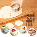 Set di stampi per involucri per gnocchi rotondi in acciaio inossidabile da 3 pezzi/set, Circular, Sawtooth