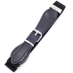 2 pezzi Cintura elastica regolabile con fibbia ad ardiglione quadrata in poliestere + pelle PU per bambini, 65cm