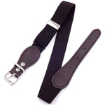 2 pezzi Cintura elastica regolabile con fibbia ad ardiglione quadrata in poliestere + pelle PU per bambini, 65cm