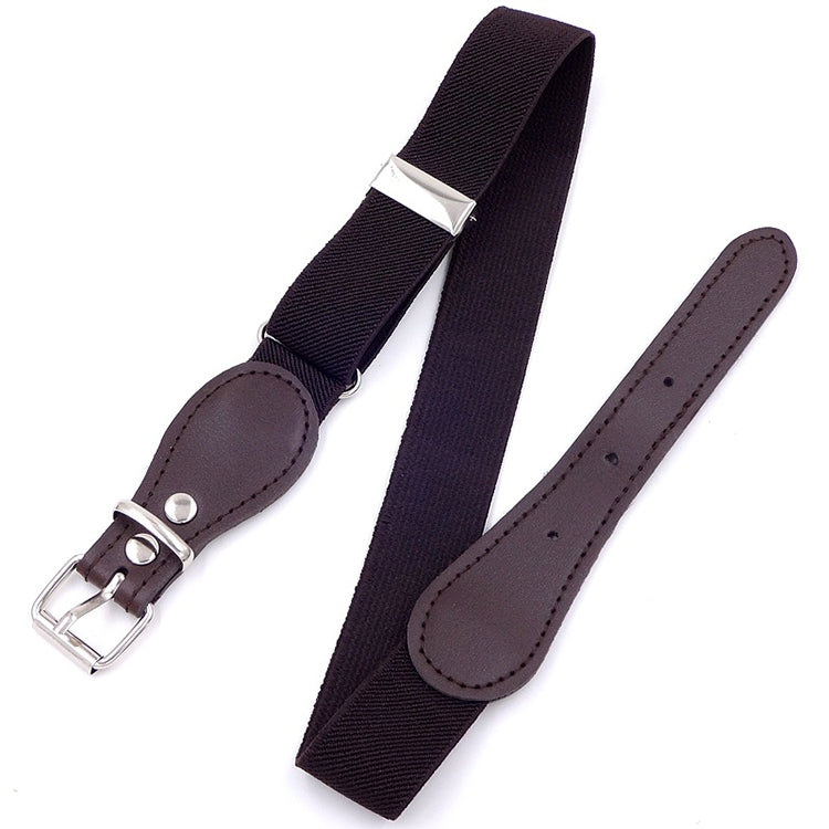 2 pezzi Cintura elastica regolabile con fibbia ad ardiglione quadrata in poliestere + pelle PU per bambini, 65cm