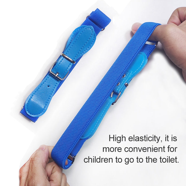 2 pezzi Cintura elastica regolabile con fibbia ad ardiglione quadrata in poliestere + pelle PU per bambini, 65cm