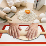 Tappetino per impastare, tappetino da forno per biscotti, torta in silicone, fibra di vetro platino, 40x30cm, 29x26cm