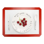 Tappetino per impastare, tappetino da forno per biscotti, torta in silicone, fibra di vetro platino, 40x30cm, 29x26cm