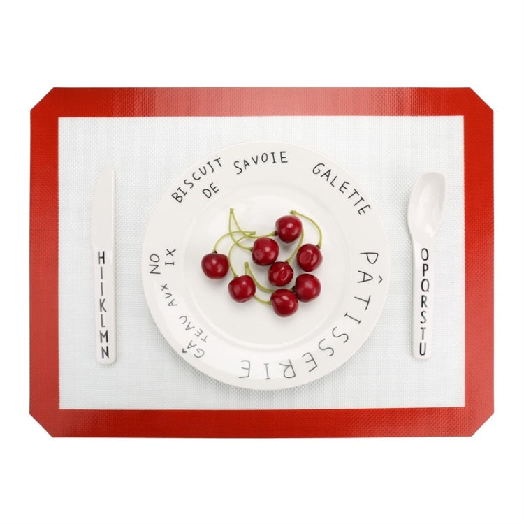 Tappetino per impastare, tappetino da forno per biscotti, torta in silicone, fibra di vetro platino, 40x30cm, 29x26cm