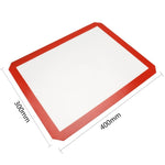Tappetino per impastare, tappetino da forno per biscotti, torta in silicone, fibra di vetro platino, 40x30cm, 29x26cm