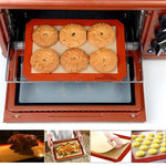 Tappetino per impastare, tappetino da forno per biscotti, torta in silicone, fibra di vetro platino, 40x30cm, 29x26cm