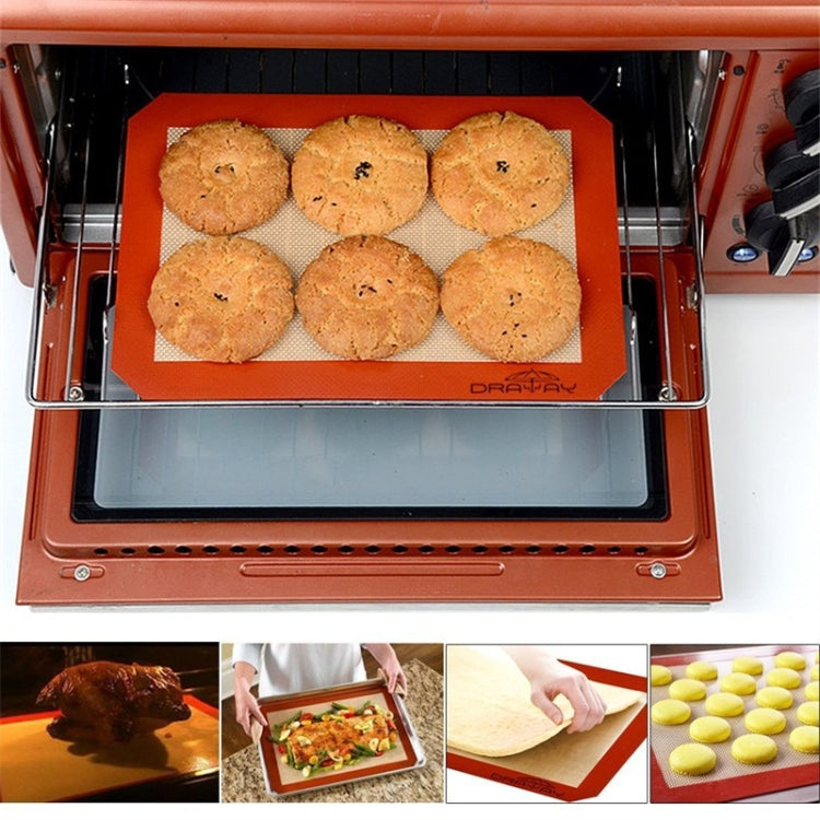 Tappetino per impastare, tappetino da forno per biscotti, torta in silicone, fibra di vetro platino, 40x30cm, 29x26cm