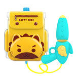 Zaino per bambini Pistola ad acqua Giocattolo Zaino per cartoni animati per animali Tirare la pistola ad acqua a getto d'aria a pressione