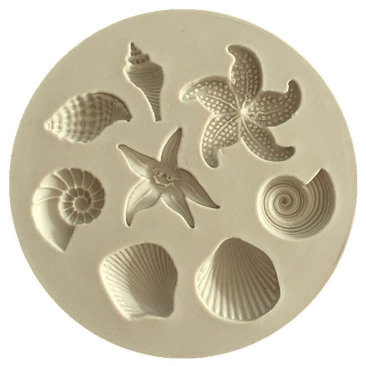 2 pezzi di stampo per elemento marino, stella marina, modello di conchiglia di conchiglia, in silicone, per fondente, Cake Fondant Tool