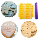 Set di 2 stampi per biscotti con simbolo alfanumerico inglese sigillo stampo per biscotti tipo mobile, Cake Mold Set