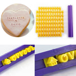 Set di 2 stampi per biscotti con simbolo alfanumerico inglese sigillo stampo per biscotti tipo mobile, Cake Mold Set