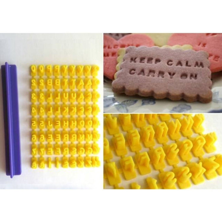 Set di 2 stampi per biscotti con simbolo alfanumerico inglese sigillo stampo per biscotti tipo mobile, Cake Mold Set